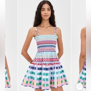 ISO Hill House Seraphina Mini Nap Dress in Multi Gingham